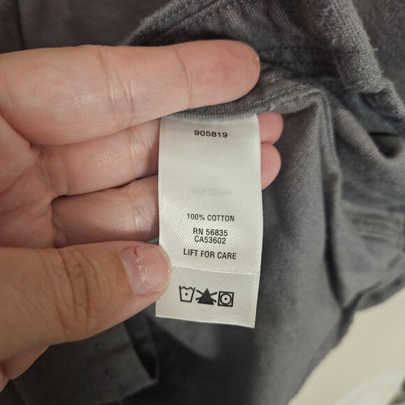 Cabelas Deerskin Soft Chamois Shirt 2XL Gray Long Sleeve Button Down 100% Cotton - Picture 4 of 7